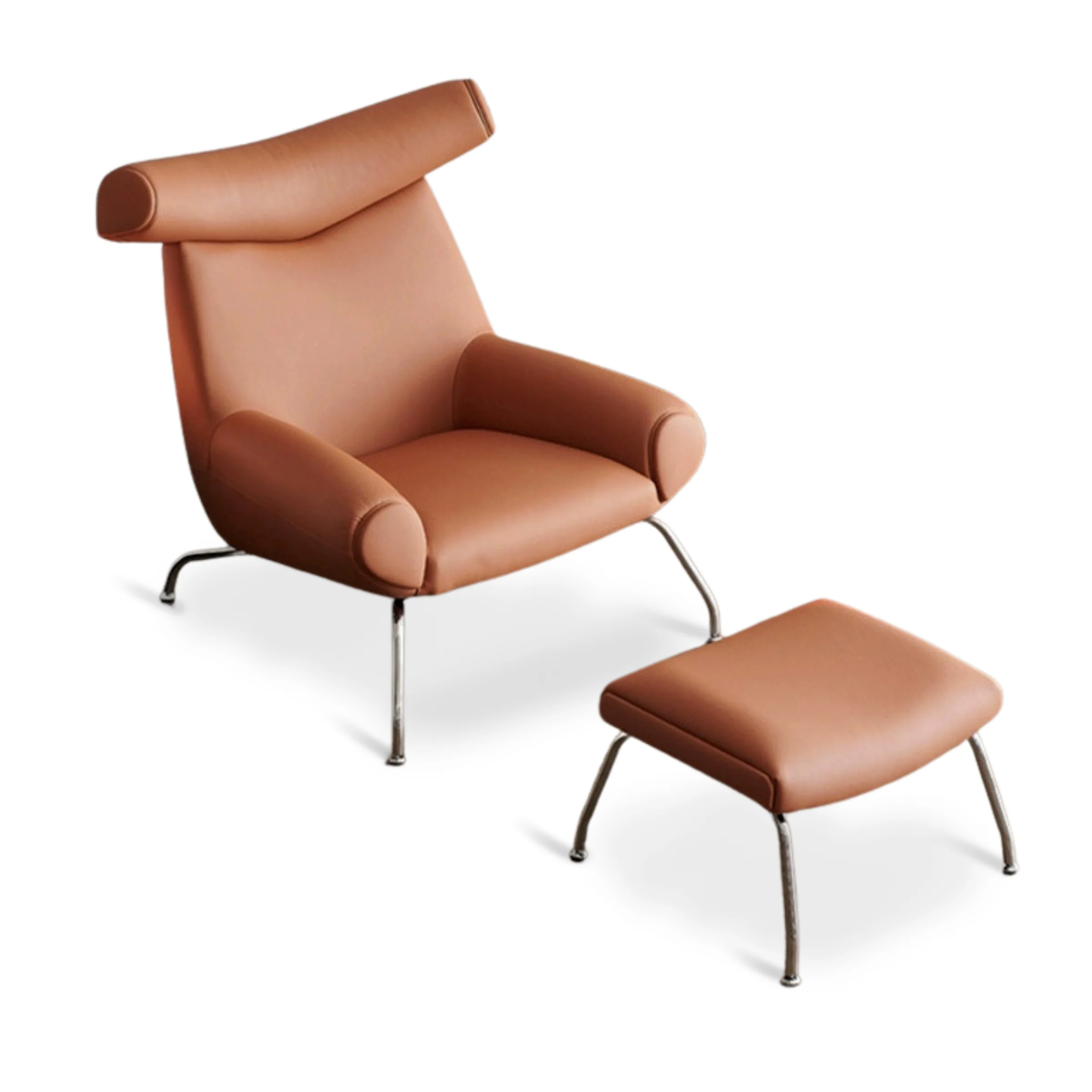 Hans Wegner OX Armchair with Ottoman Replica Furniture Urban Sales